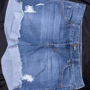 Celebrity Pink Dark Blue Denim Shorts